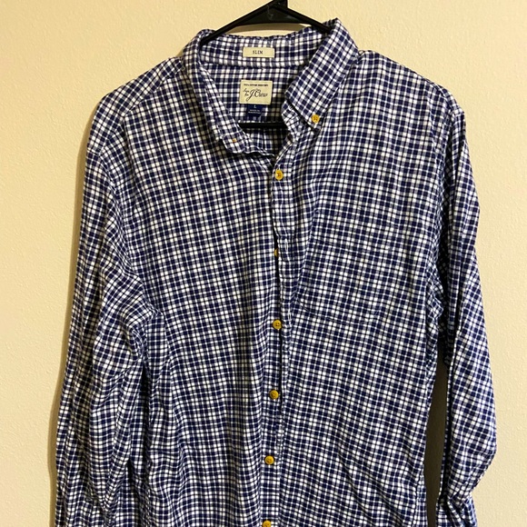 Blue Gingham Checkered Button Down - Picture 2 of 4